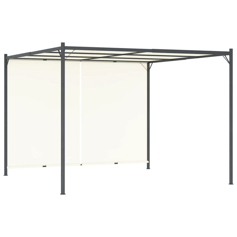 Load image into Gallery viewer, VidaXL Pergola met verstelbaar dak 3x3 m staal crèmewit