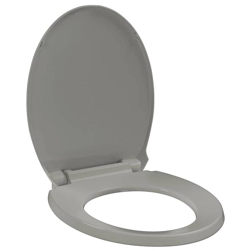 Load image into Gallery viewer, Vidaxl toiletbril soft-close ovaal grijs