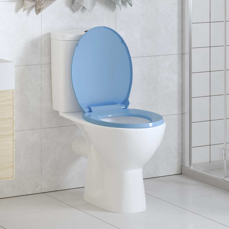 Load image into Gallery viewer, Vidaxl toiletbril soft-close en quick-release ovaal blauw