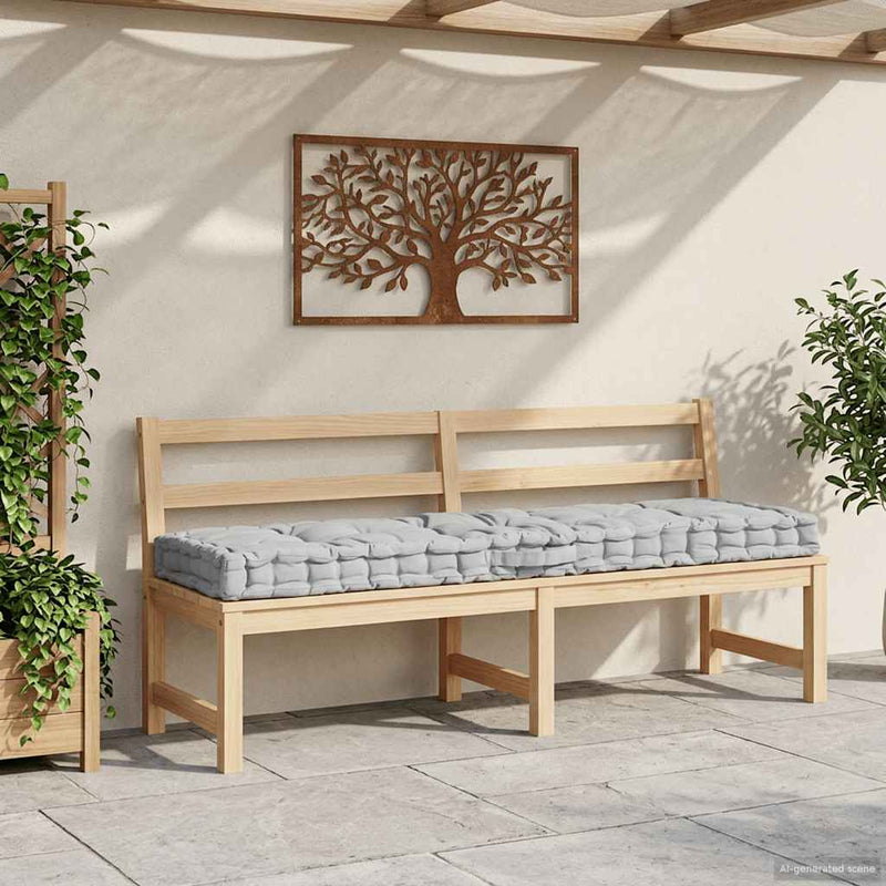 Afbeelding laden in galerijviewer, Vidaxl palletvloerkussen 120x40x7 cm katoen grijs