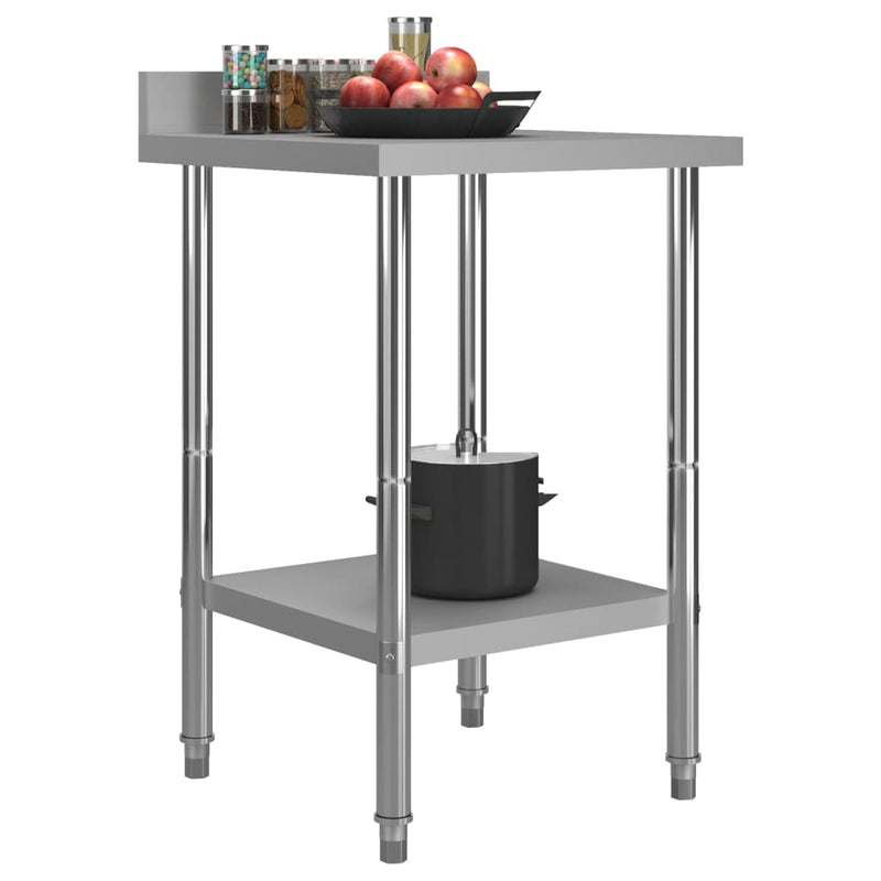 Load image into Gallery viewer, Vidaxl keukenwerktafel met spatscherm 60x60x93 cm roestvrij staal