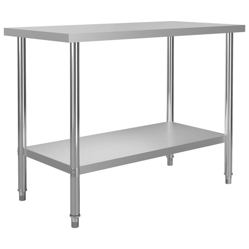 Load image into Gallery viewer, Vidaxl keukenwerktafel 120x60x85 cm roestvrij staal