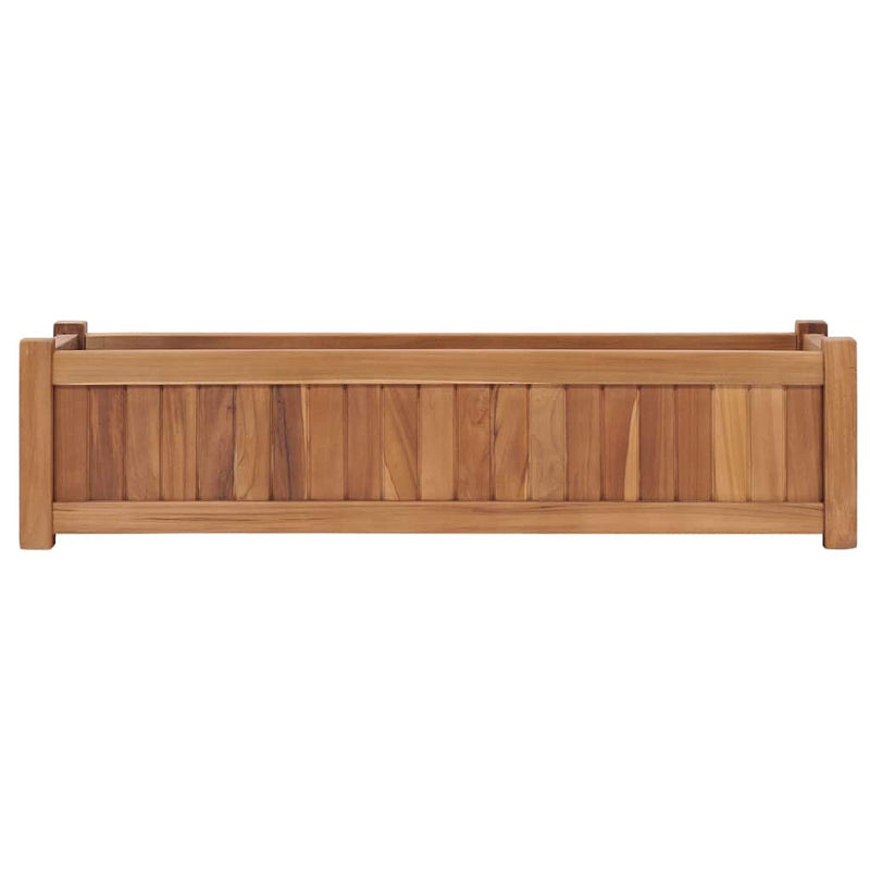 Afbeelding laden in galerijviewer, Vidaxl plantenbak verhoogd 100x30x25 cm massief teakhout