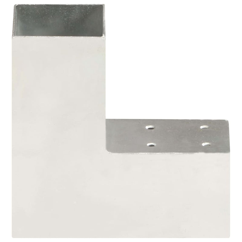 Load image into Gallery viewer, Vidaxl paalverbindingen 4 st l-vorm 71x71 mm gegalvaniseerd metaal