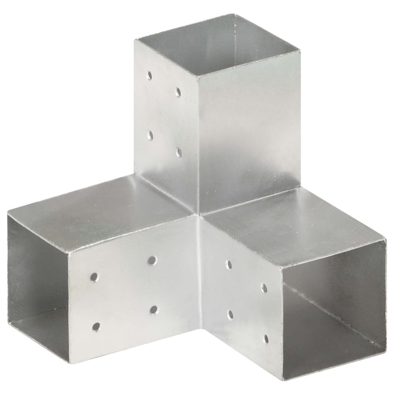 Load image into Gallery viewer, Vidaxl paalverbindingen 4 st y-vorm 81x81 mm gegalvaniseerd metaal