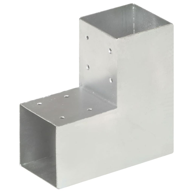 Load image into Gallery viewer, Vidaxl paalverbindingen 4 st l-vorm 91x91 mm gegalvaniseerd metaal
