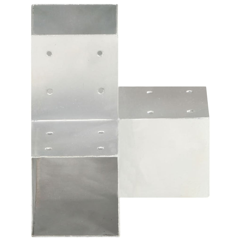 Afbeelding laden in galerijviewer, Vidaxl paalverbindingen 4 st y-vorm 91x91 mm gegalvaniseerd metaal