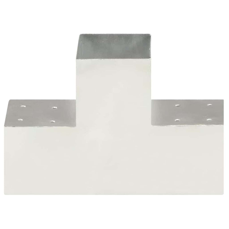 Load image into Gallery viewer, Vidaxl paalverbindingen 4 st t-vorm 101x101 mm gegalvaniseerd metaal