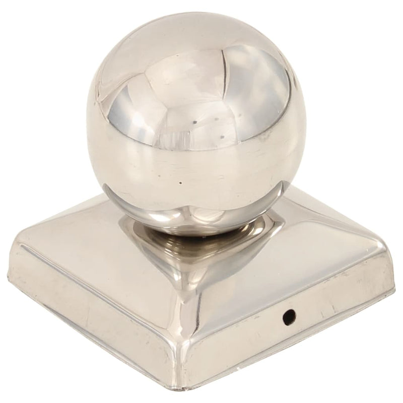 Load image into Gallery viewer, Vidaxl paalkappen 6 st bol 71x71 mm roestvrij staal