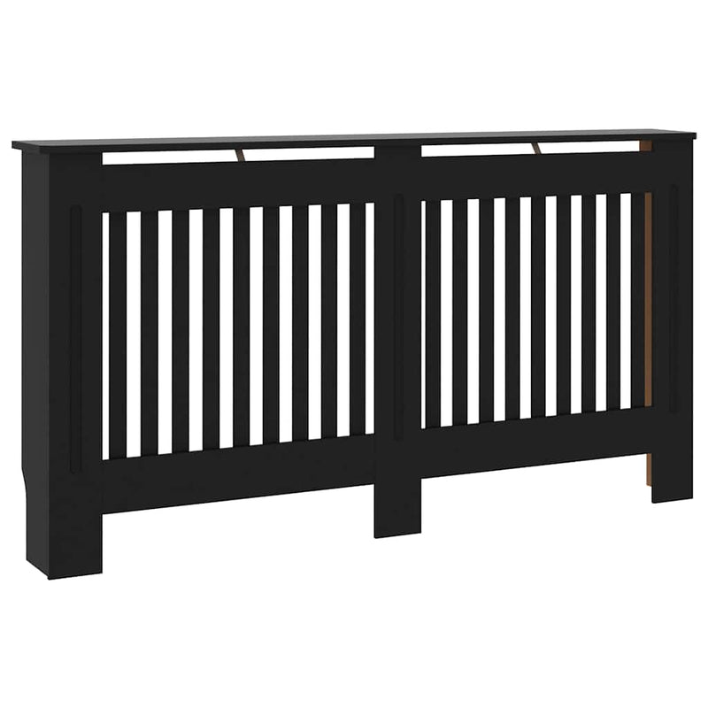 Load image into Gallery viewer, Vidaxl radiatorombouw 152x19x81,5 cm mdf zwart