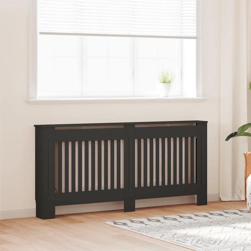 Load image into Gallery viewer, Vidaxl radiatorombouw 172x19x81,5 cm mdf zwart
