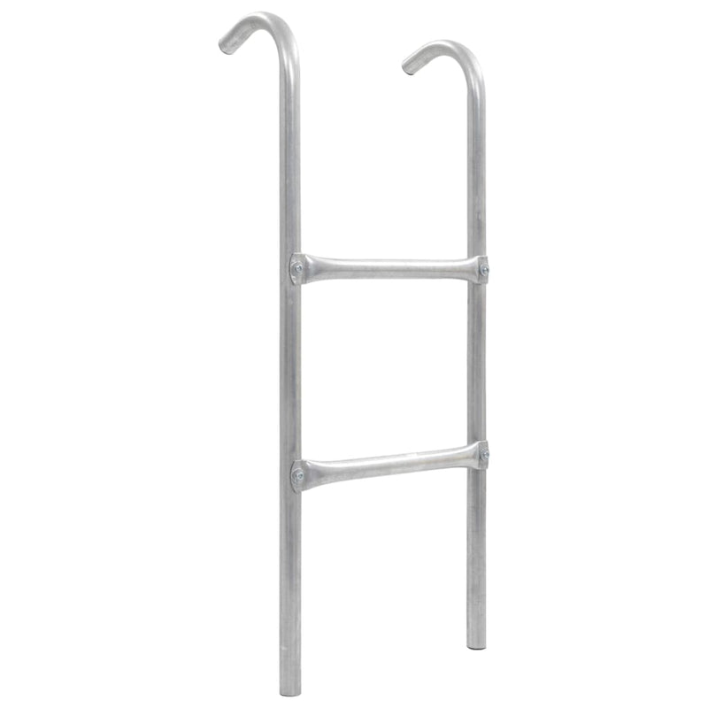 Load image into Gallery viewer, Vidaxl trampolineladder met 2 sporten 72 cm staal zilverkleurig (geschikt voor 65 cm hoogte)