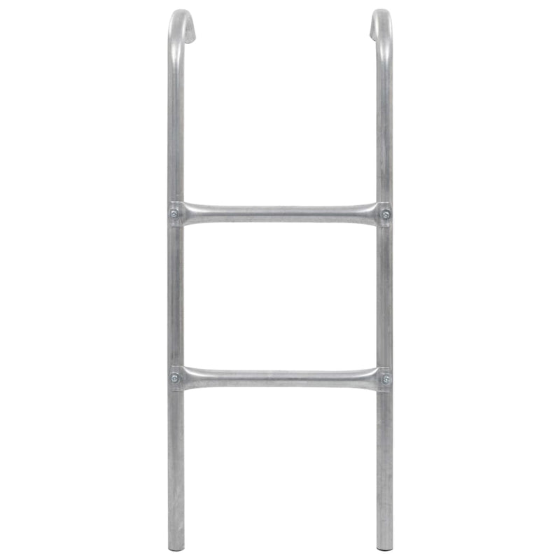 Load image into Gallery viewer, Vidaxl trampolineladder met 2 sporten 72 cm staal zilverkleurig (geschikt voor 65 cm hoogte)
