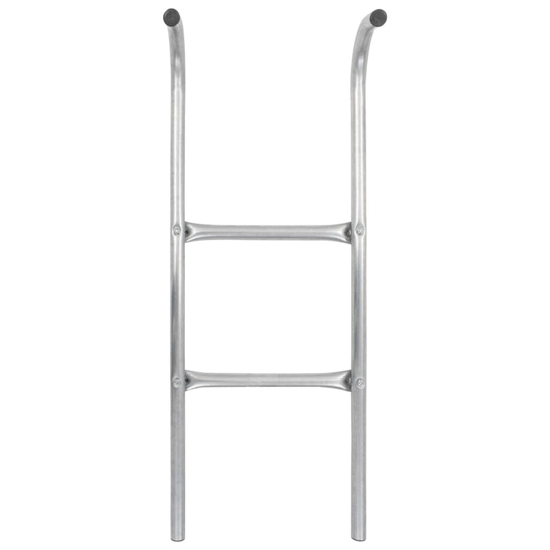 Load image into Gallery viewer, Vidaxl trampolineladder met 2 sporten 72 cm staal zilverkleurig (geschikt voor 65 cm hoogte)