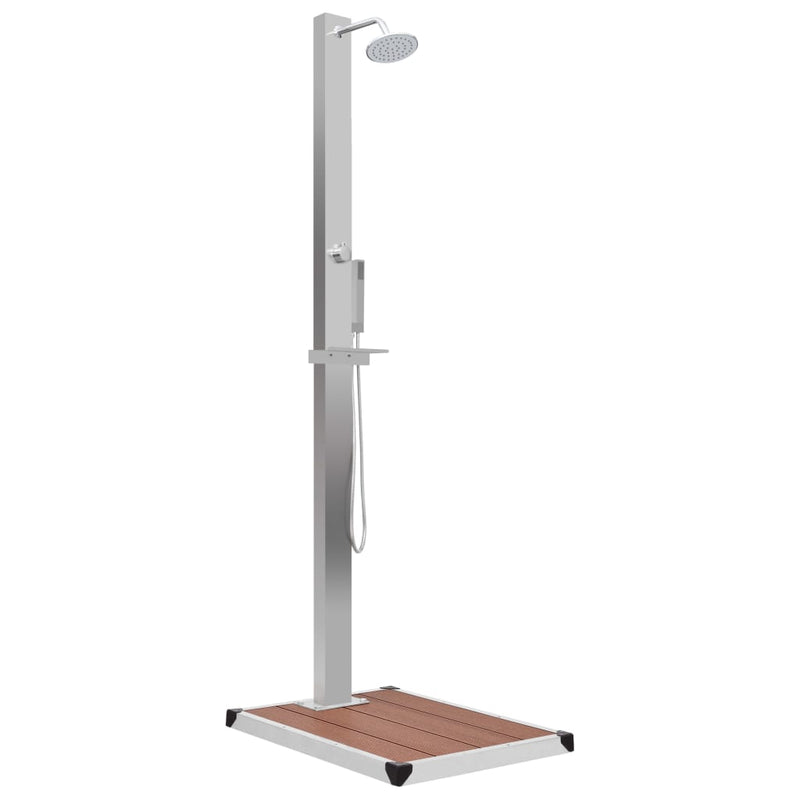 Load image into Gallery viewer, Vidaxl buitendouche met bak hkc roestvrij staal