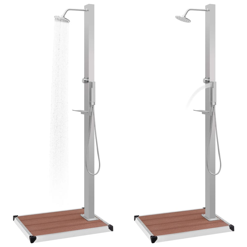 Load image into Gallery viewer, Vidaxl buitendouche met bak hkc roestvrij staal