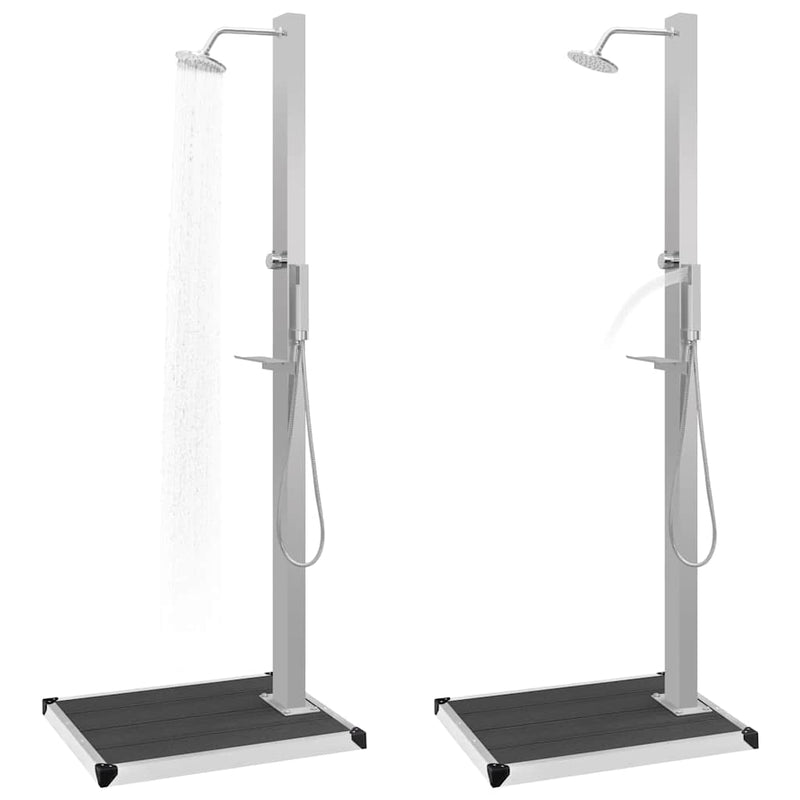 Load image into Gallery viewer, Vidaxl buitendouche met bak hkc roestvrij staal