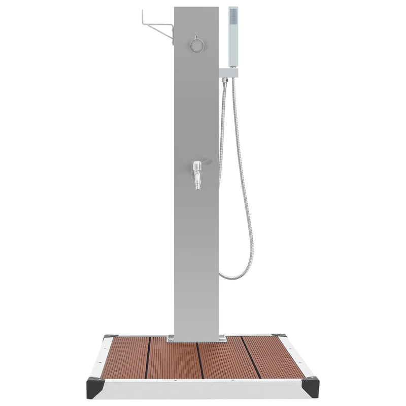 Load image into Gallery viewer, Vidaxl buitendouche met bak hkc roestvrij staal