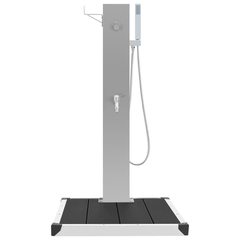 Load image into Gallery viewer, Vidaxl buitendouche met bak hkc roestvrij staal