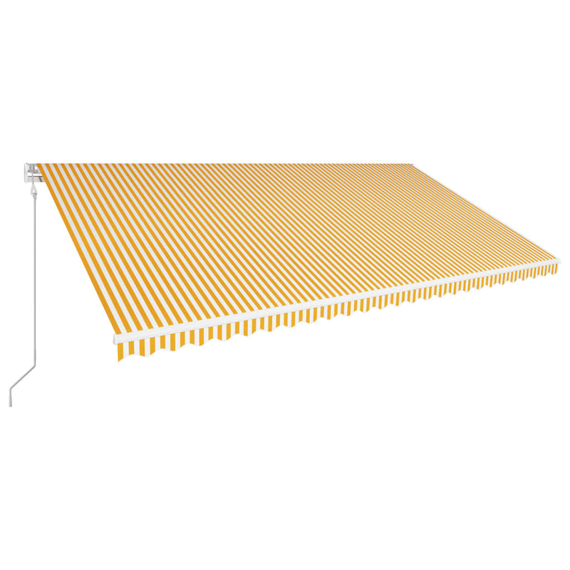 Load image into Gallery viewer, VidaXL Luifel automatisch uittrekbaar 600x300 cm geel en wit