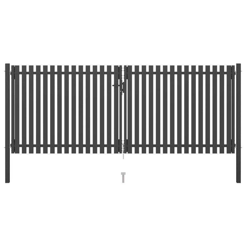 Load image into Gallery viewer, VidaXL Poort 4x1,7 m staal antraciet