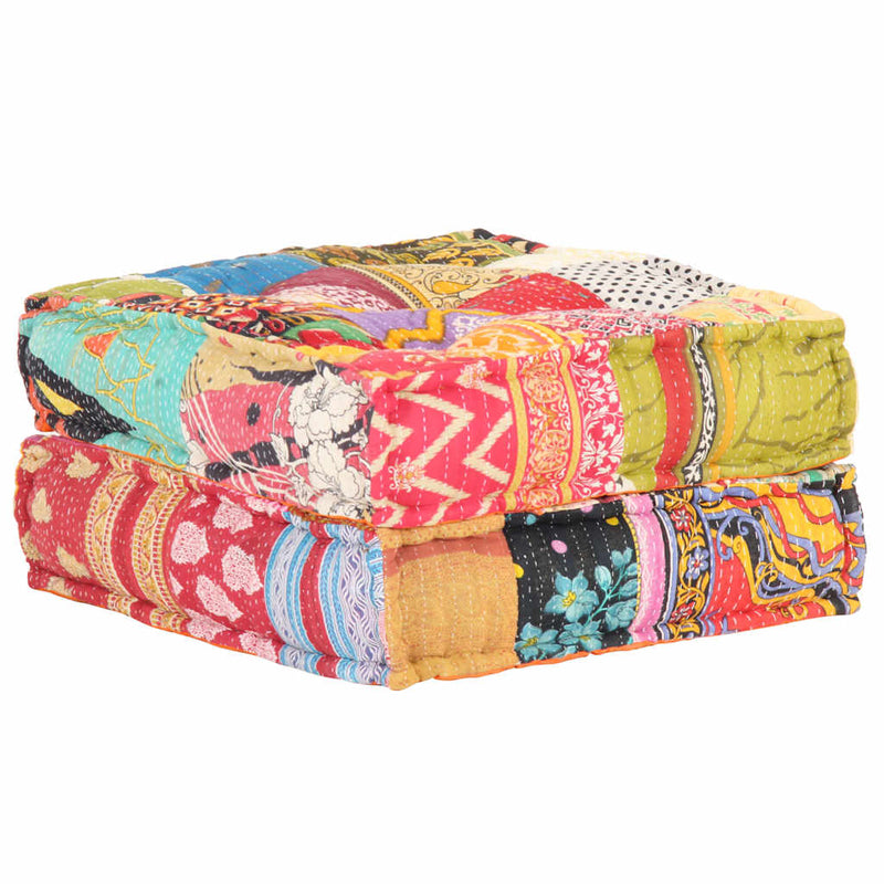 Load image into Gallery viewer, Vidaxl poef 60x70x36 cm stof patchwork