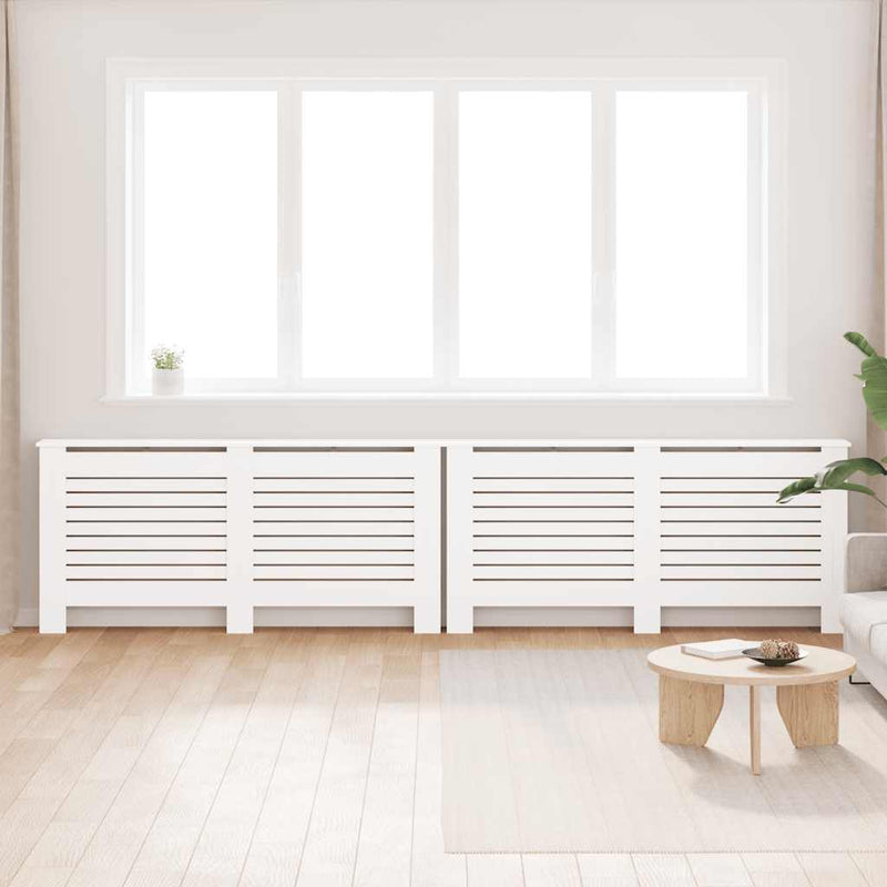 Load image into Gallery viewer, Vidaxl radiatorombouwen 2 st 172x19x81,5 cm mdf wit