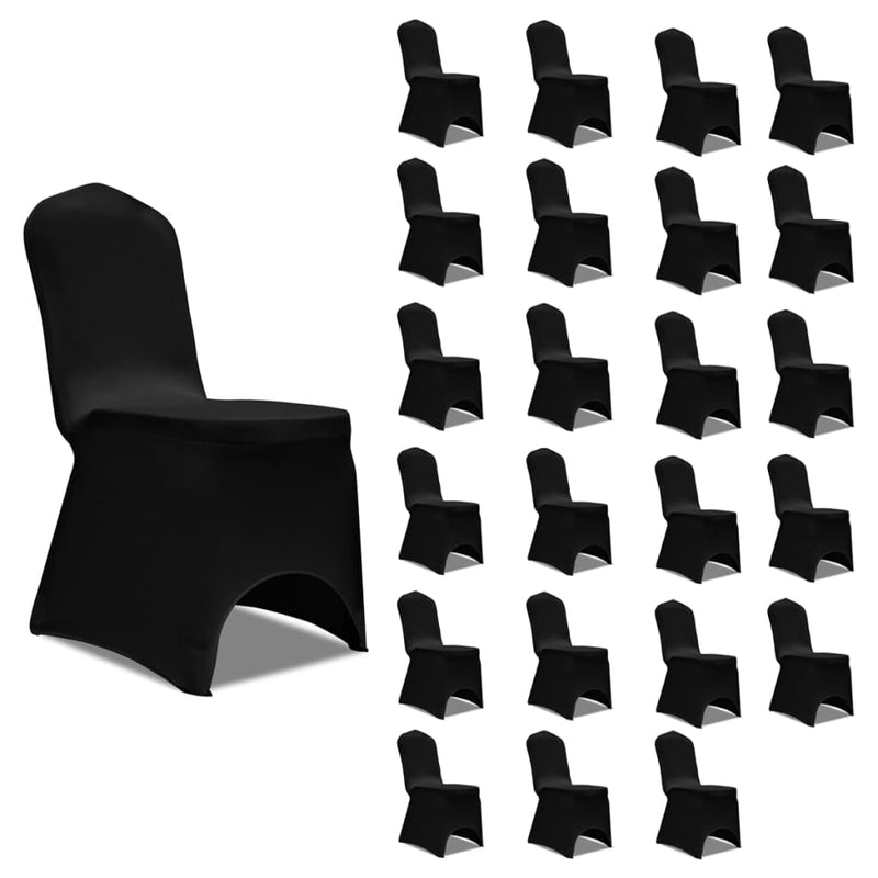 Load image into Gallery viewer, Vidaxl stoelhoezen stretch 24 st zwart