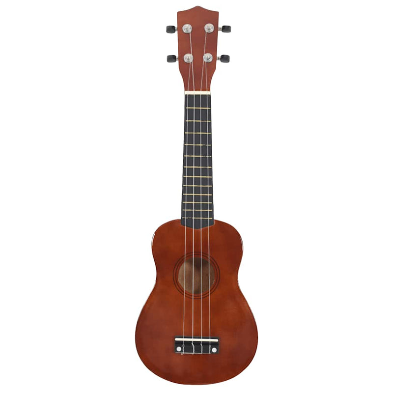 Load image into Gallery viewer, Vidaxl ukuleleset met tas voor kinderen sopraan 21'' donkerhoutkleurig