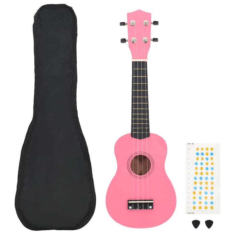 Load image into Gallery viewer, Vidaxl ukuleleset met tas voor kinderen sopraan 23'' roze