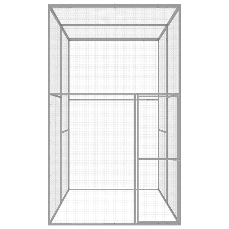 Load image into Gallery viewer, VidaXL Kattenkooi 3x1,5x2,5 m gegalvaniseerd staal