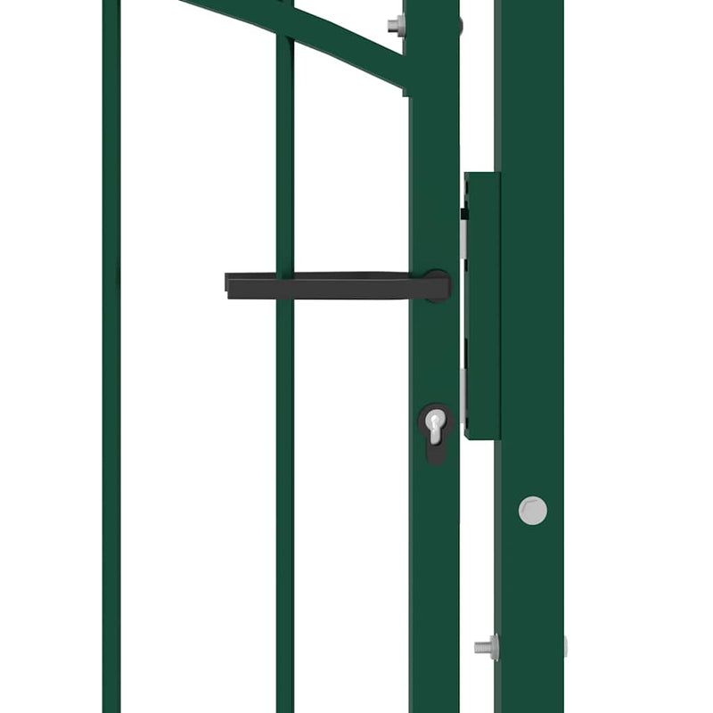 Load image into Gallery viewer, Vidaxl poort met gebogen bovenkant 100x150 cm staal groen