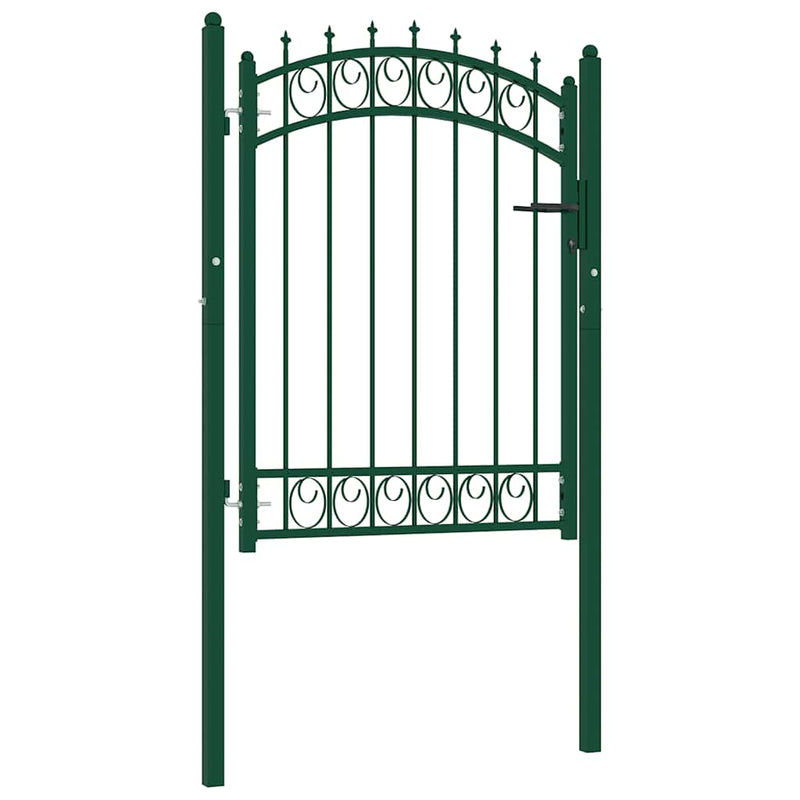 Load image into Gallery viewer, Vidaxl poort met speerpunten 100x125 cm staal groen
