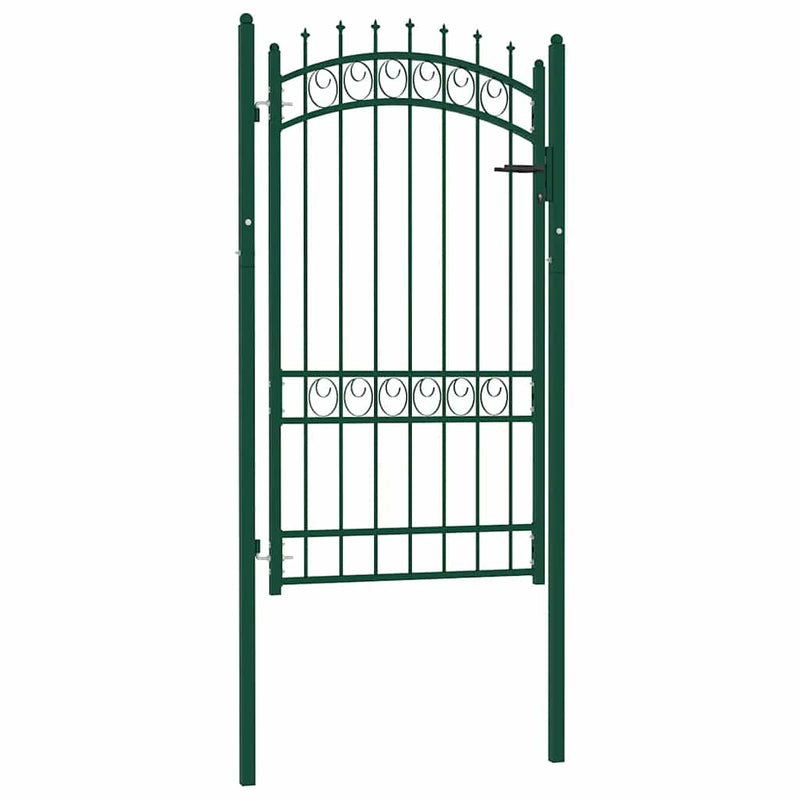 Load image into Gallery viewer, Vidaxl poort met speerpunten 100x175 cm staal groen