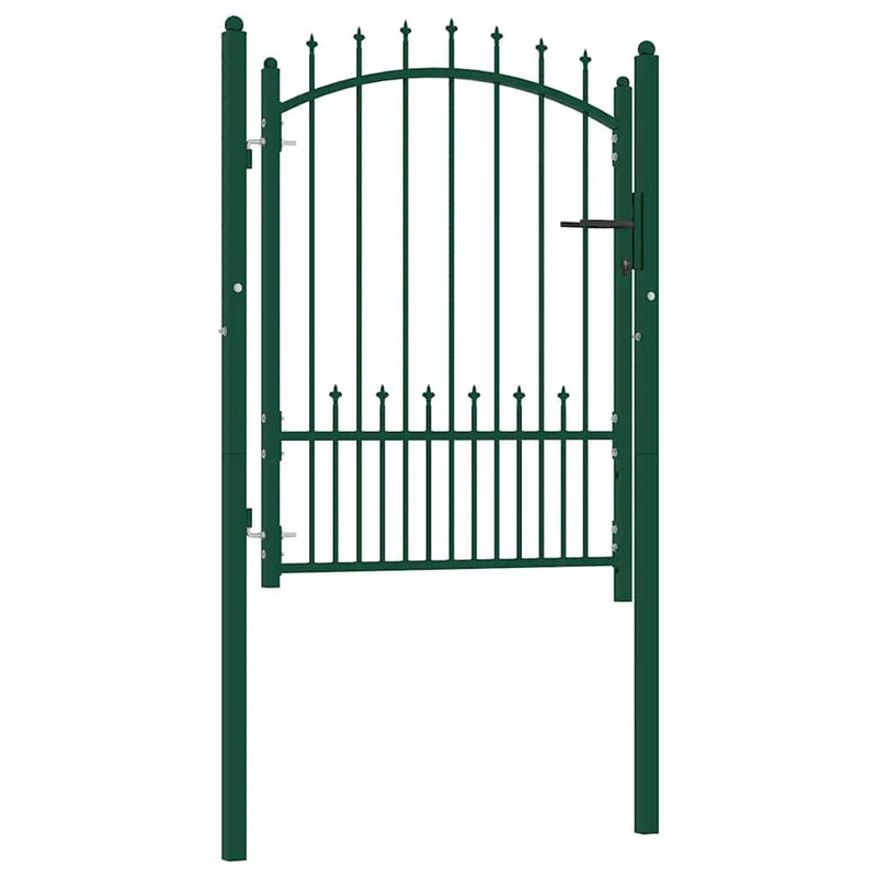 Load image into Gallery viewer, Vidaxl poort met speerpunten 100x125 cm staal groen