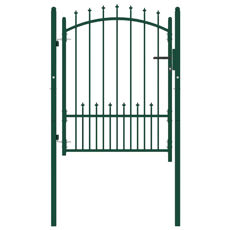 Load image into Gallery viewer, Vidaxl poort met speerpunten 100x125 cm staal groen