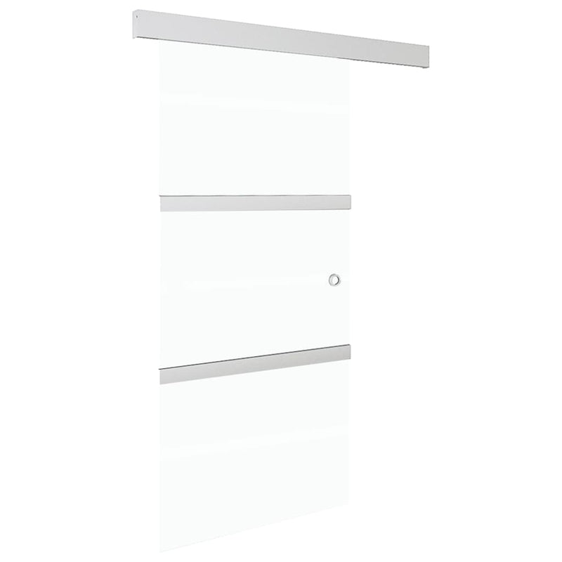 Load image into Gallery viewer, VidaXL Schuifdeur 102,5x205 cm ESG-glas en aluminium zilverkleurig