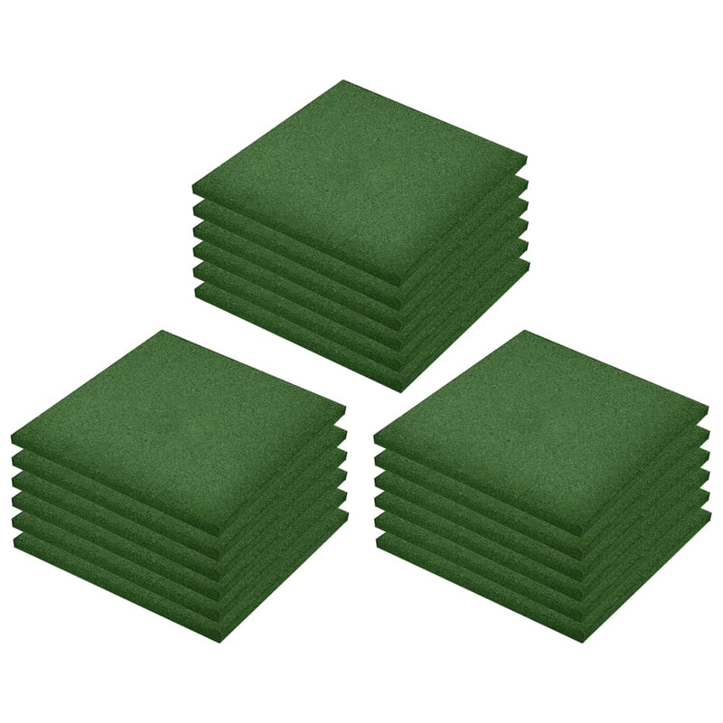 Load image into Gallery viewer, VidaXL Valtegels 18 st 50x50x3 cm rubber groen