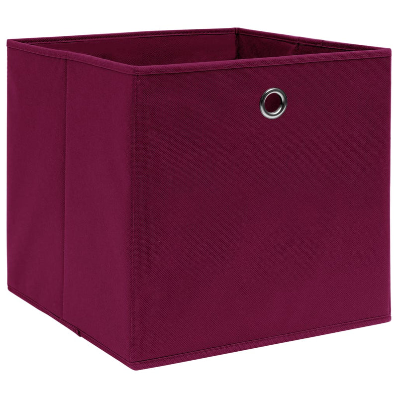 Load image into Gallery viewer, Vidaxl opbergboxen 4 st 32x32x32 cm stof donkerrood