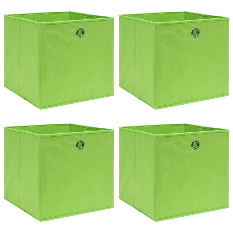 Load image into Gallery viewer, Vidaxl opbergboxen 4 st 32x32x32 cm stof groen