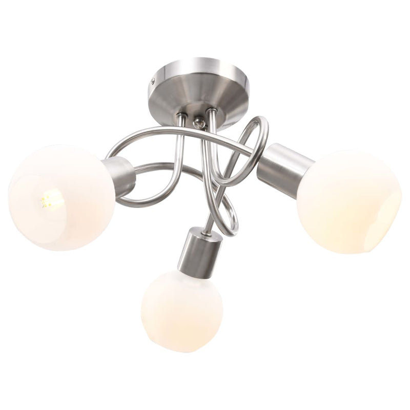 Load image into Gallery viewer, Vidaxl plafondlamp met keramieken bolvormige kappen voor 3xe14 wit