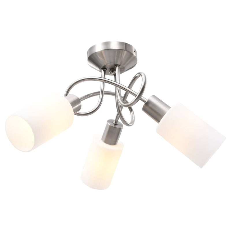 Load image into Gallery viewer, Vidaxl plafondlamp met keramieke cilindervormige kappen 3xe14 wit