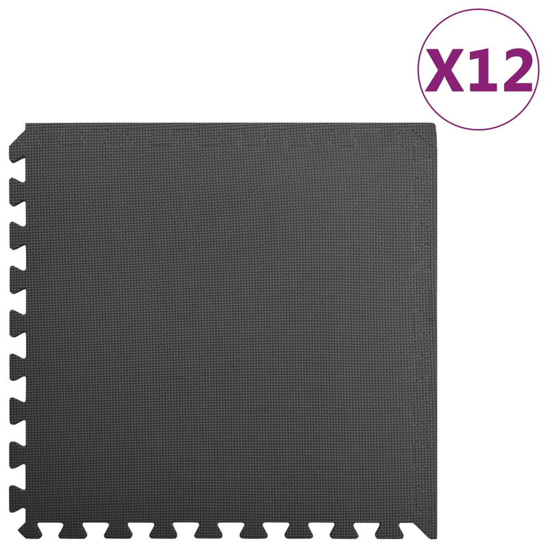 Load image into Gallery viewer, Vidaxl vloermatten 12 st 4,32 ㎡ eva-schuim zwart