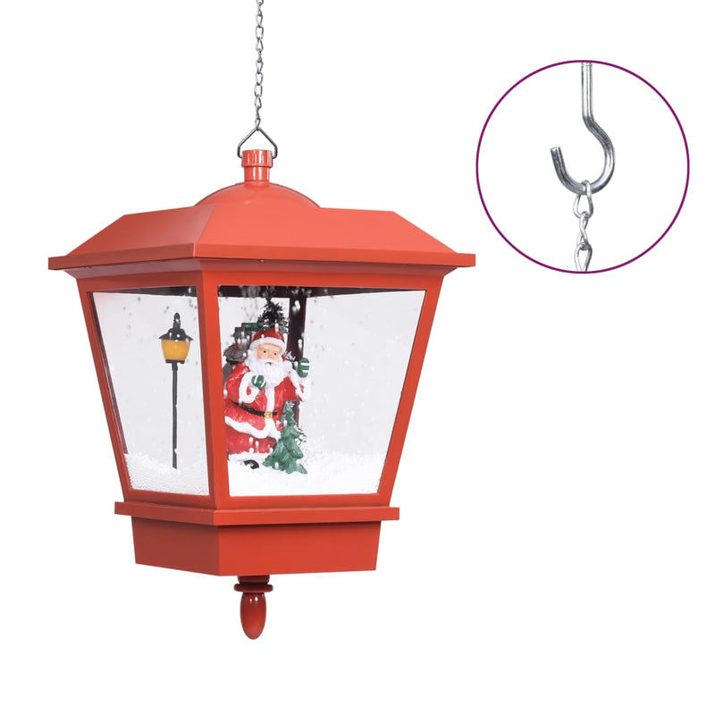 Load image into Gallery viewer, Vidaxl kersthanglamp met led-lamp en kerstman 27x27x45 cm rood