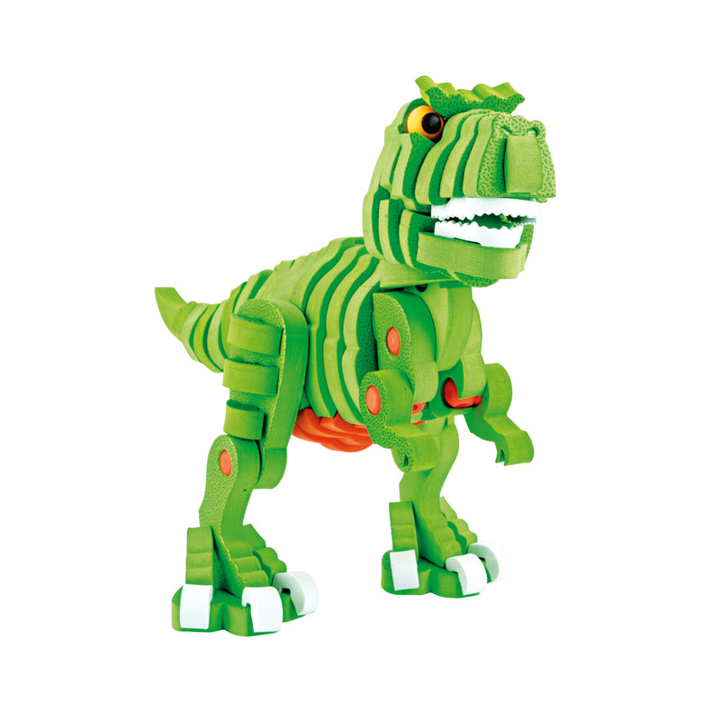 Load image into Gallery viewer, Toi-toys knutselpuzzel dinosaurus 25,8 cm groen 104-delig