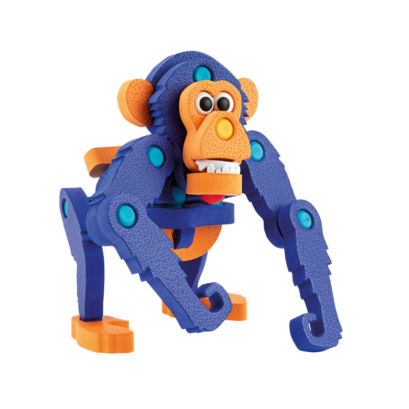 Load image into Gallery viewer, Toi-toys knutselpuzzel aap junior 25,8 cm blauw 59-delig