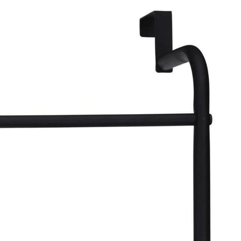 Afbeelding laden in galerijviewer, Bathroom Solutions Bathroom Solutions Deurhanddoekenrek metaal zwart