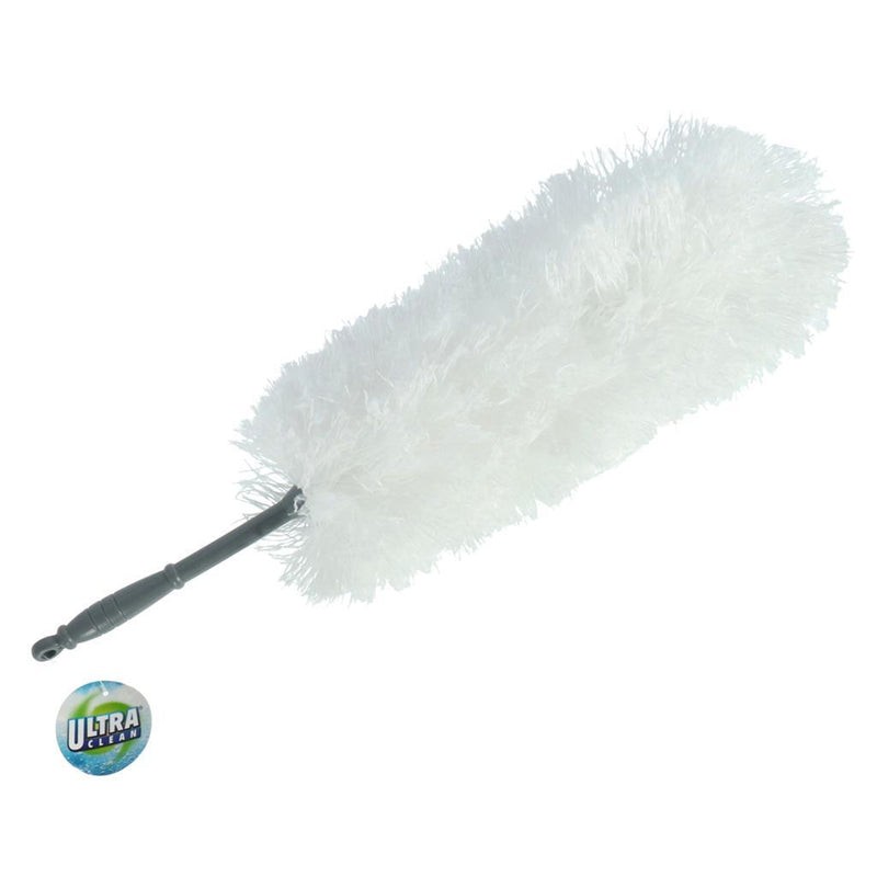 Load image into Gallery viewer, Ultra clean microvezel plumeau 56 cm wit grijs