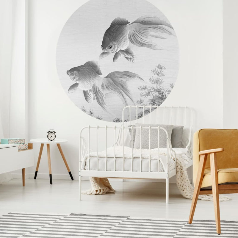 Load image into Gallery viewer, WallArt WallArt Behangcirkel Two Goldfish 190 cm