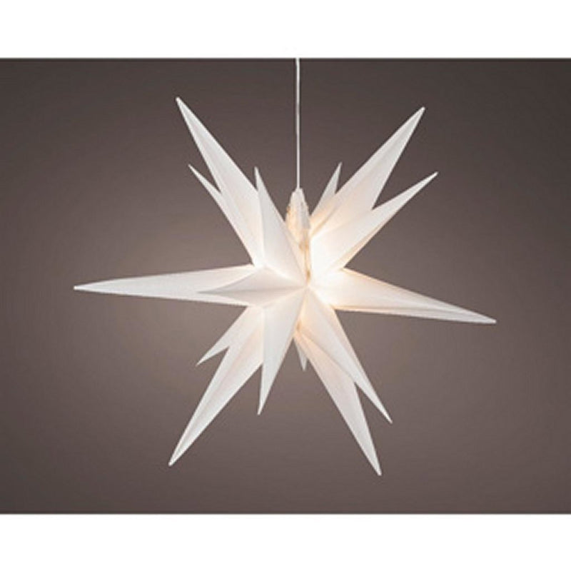Load image into Gallery viewer, Lumineo Lumineo Kerstster PVC Steady Wit 6 LEDs Binnen Buiten 60 cm